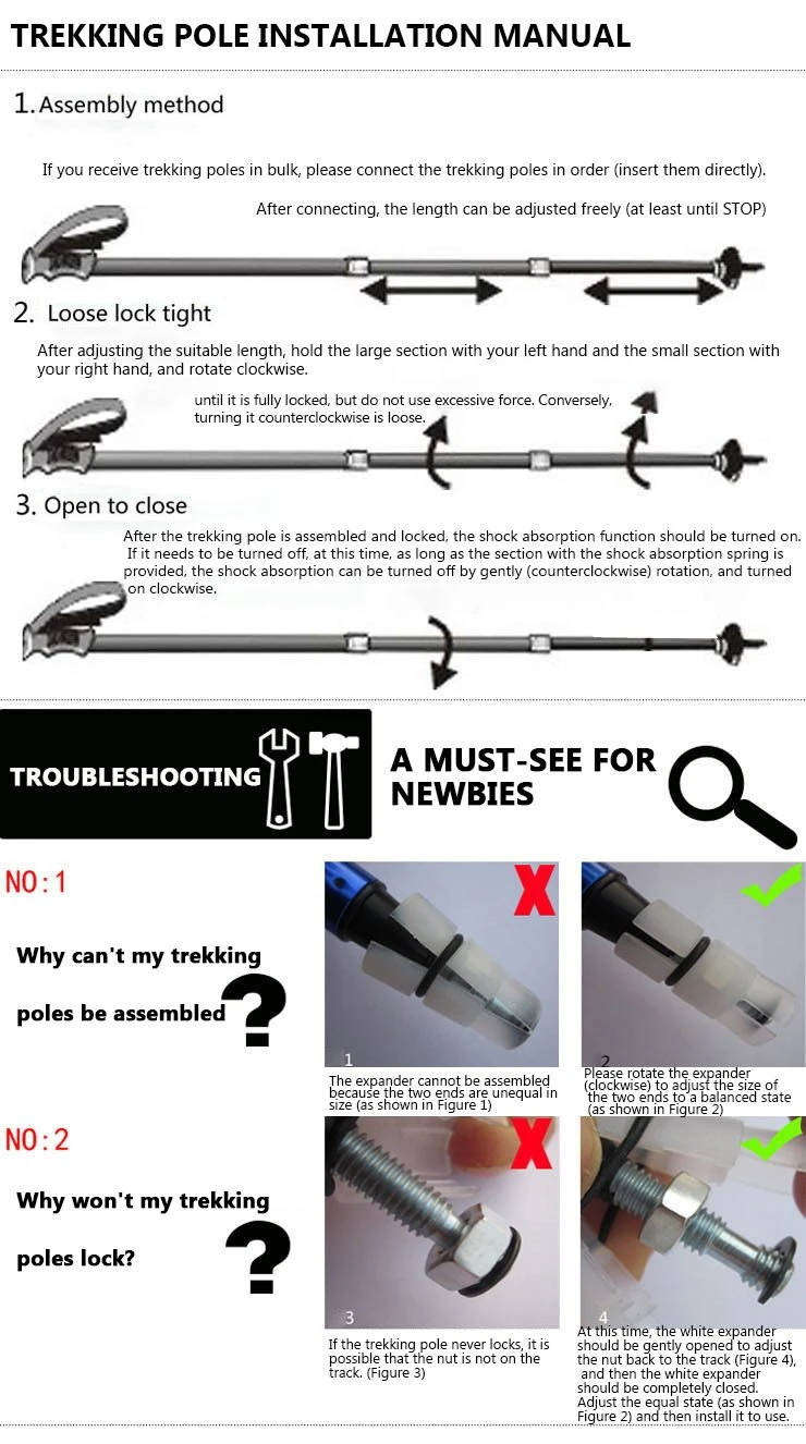 trekking pole installation manual